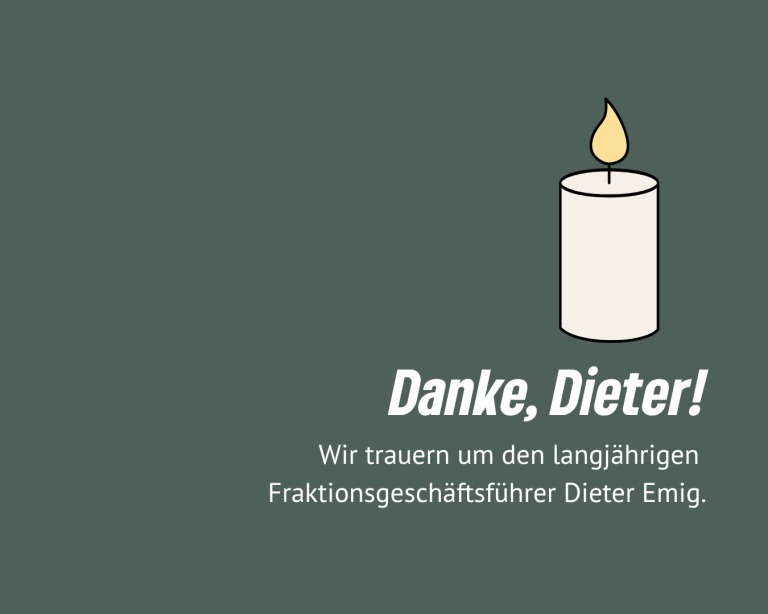Die grüne Gemeinderatsfraktion verabschiedet sich von Dieter Emig